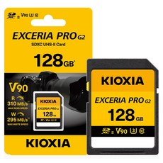 KIOXIA 鎧俠 EXCERIA PRO G2 V90 UHS-II SD卡, 1個, 128GB