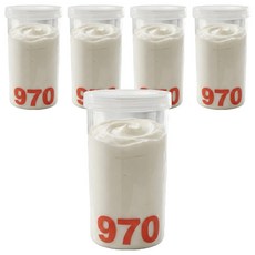 UH홈데코 그릭 요거트 원형 소분용기 투명 7호 970ml, 5개, 1개입