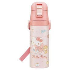 스케이터 SDC4 다이렉트 진공보온병, 헬로키티 피치, 470ml, 1개