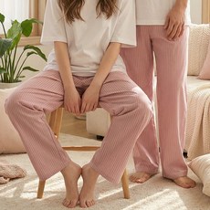 Jnana 情侶款Melion條紋睡褲