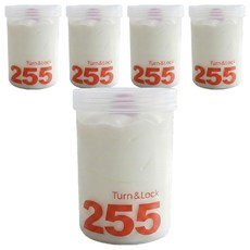 UH홈데코 그릭 요거트 원형 소분용기 투명 5호 255ml, 5개, 1개입