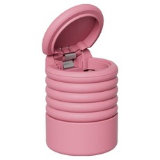 앤티스 차량용 늘어나는 실리콘 재털이 쓰레기통, 핑크, 1개