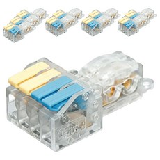 오토크루 무탈피 전선 분기 연결 T형 스카치락 커넥터 2입4출 C형, 10개