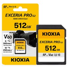 키오시아 EXCERIA PRO G2 V60 UHS-II SD카드, 1개, 512GB 1개, 512GB