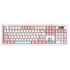 AULA 독거미 한글 저소음 펀키스 유무선 멤브레인 키보드, 핑크, S102Pro, 제조사축