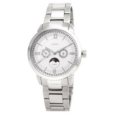 Lloyd 男士 Elmate Moon Phase 經典金屬手錶 LL1M18470C