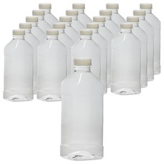 首爾包裝 飲料方形PET瓶 白色瓶蓋, 20個, 1L