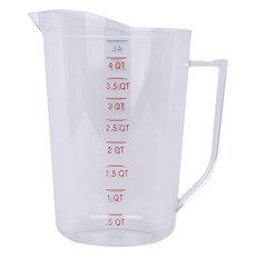 플라라 한눈에 쏙 폴리카보네이트 계량컵, 컬러, 1개, 4L