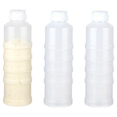 플라라 흐르지 않는 소스통 특대, 3개, 700ml