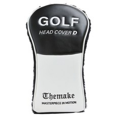 더메이크 시그니처 드라이버 골프 헤드커버, 블랙, 1개