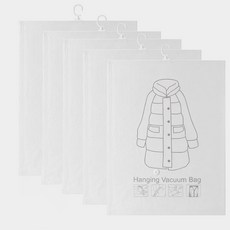 모나코올리브 옷장수납 옷걸이 걸이형 패딩압축팩, 5개, 1개입