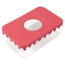 Canhu Aquarium 方形蛋糕濕式躲藏處, 紅色, 1個