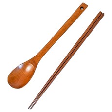 허밍쉐프 장미목 옻칠 볶음스푼 소 + 튀김젓가락 세트, 브라운, 1세트