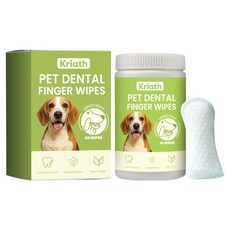 REDPUPPY 寵物潔牙手指濕巾, 1個, 50入
