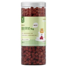 뷰인더펫 강아지 말랑 큐브 간식, 소고기, 1kg, 1개