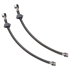 plusbrand 浴室Plus 高級型防纏繞不鏽鋼手持式連接調節架高壓軟管, 2個