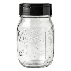 Ball 梅森 reCAP 玻璃梅森罐/掀蓋瓶 黑色, 1個, 480ml