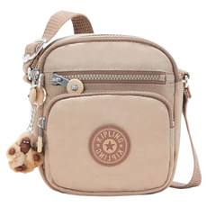 Kipling 多袋小巧斜背包/單肩背提包 RON KPKI91618MC10OS, 溫柔淡雅奶茶