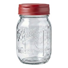 Ball 梅森 reCAP 玻璃梅森罐/掀蓋瓶 紅色, 1個, 480ml
