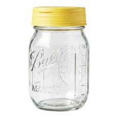 Ball 梅森 reCAP 玻璃梅森罐/掀蓋瓶 黃色, 1個, 480ml