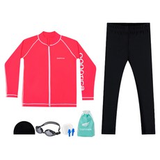 aquatica 拉鍊防磨衣 一般用 泳鏡 5件組 AQAJJ453-AQA415