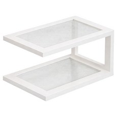 soonZAM 居家風格書桌多功能層架收納架, 白色, 2層