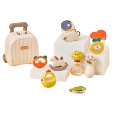 아가짱 캐리어 딸랑이 치발기 10종 + 전용 캐리어 세트, 혼합색상, 1세트, 11종