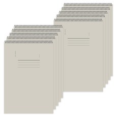 포포팬시 모노심플 1000 8mm 라인 상철 세로 스프링 노트, 그레이, 10개