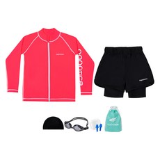 aquatica 拉鍊防磨衣 一般用 泳鏡 5件組 AQAJJ453-AQA420