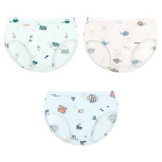 Maykids 無螢光兒童海洋朋友莫代爾三角內褲3件組