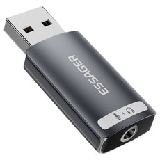 에세이저 싱글포트 USB A TO 외장형 사운드카드 3.5mm, ES-OTG21, 1개 ES-OTG21, 1개