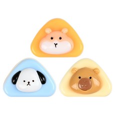 포포팬시 쫀득한 동물친구들 몽글 샌드 말랑이 70g x 3종 세트, 옐로우, 아이보리, 스카이, 1세트