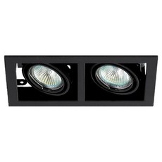 方形多功能2孔嵌入式燈 MR16, 黑色, 1個