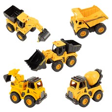 캐스비 플레이 꼬마건설차 5종 세트, 혼합색상, 1세트