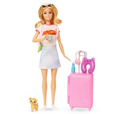 Barbie 芭比 娃娃時尚旅行飾品組, 粉紅色, 1套
