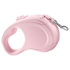 둥둥펫 강아지 데일리 꼬임방지 자동 리드줄, 핑크, 1개