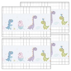 半島良品 炫染廚房防油貼磁磚貼 恐龍, 4個
