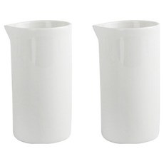 프렌치마르스 홈카페 세라믹 밀크저그 미니 우유잔 120ml MMM3607, 화이트, 2개