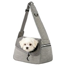 둥둥펫 반려동물 이동 스테디 숄더 슬링백, 그레이, 1개