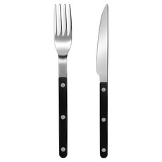 바겐슈타이거 셀레스트 벨루어 커트러리 세트, 블랙, 1세트, 포크 + 나이프