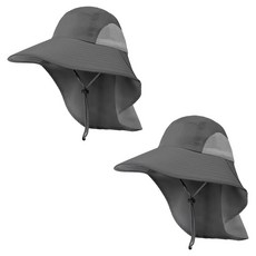 巴科傑 遮陽健行釣魚登山帽 2入, 深灰色