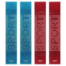 Songwol 松月 SHAVOREN 多功能運動毛巾 2款 x 2入組 20 x 110 cm, 紅色, 藍色, 1套
