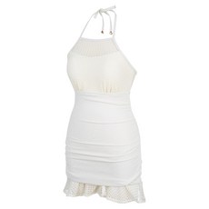 renoma SWIM 女款珍珠鉤針繞頸連身泳衣 RN-LS2G311