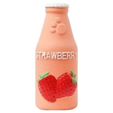 지오장바구니 강아지 삑삑나는 댕댕이 음료수병 장난감, 딸기 주스 병, 1개