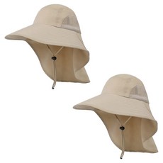 바코젤 햇빛가리개 트레킹 낚시 등산모자 2p, 베이지