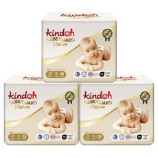 kindoh 頂級 Bebe Guard Nature 黏貼型尿布 中型 男女通用, 84張, 3階段