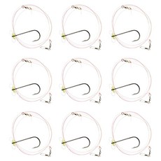 魚訊工房 浮動式階差調節型 大容量比目魚Down Shot釣組 直柄鉤, 1個, 9入