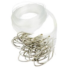 魚訊工房 採用竹筴魚鉤 大容量活餌單鉤綁鉤釣組, 1個, 50入