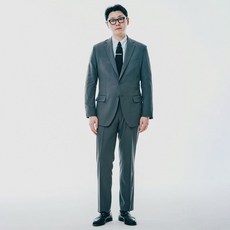 예일 남성용 스트레치 컴포터블 레귤러핏 정장 셋업