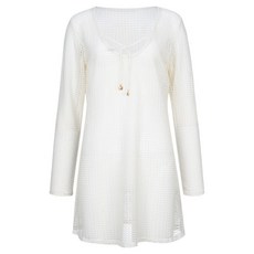 renoma SWIM 女款蝴蝶結綁帶珍珠鉤織罩衫 RN-CS2G955